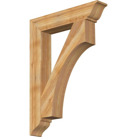 Ekena Millwork Westlake Traditional Rough Sawn Bracket, Western Red Cedar, 6"W x 34"D x 46"H BKT06X34X46WTL01RWR
